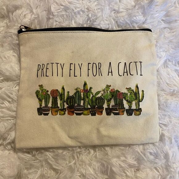 Pretty Fly for a Cacti Canvas Zip Pouch - Picture 1 of 7